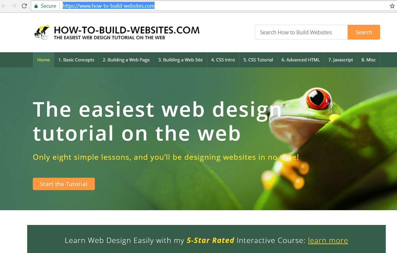 How to Build Websites – Tutorial link